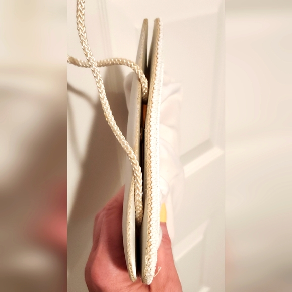 VINTAGE Walborg Satin Beaded Purse Handmade in Hong Kong Late 1980s White - Picture 8 of 11